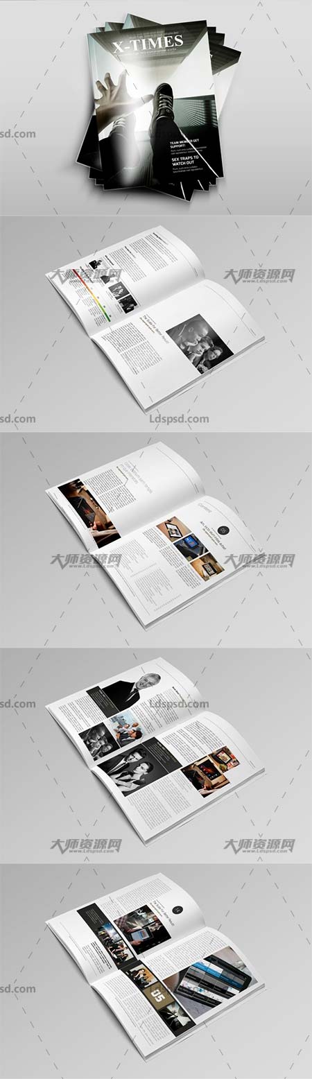 X Times Multipurpose Magazine,indesign模板－商业杂志(通用型/16页)